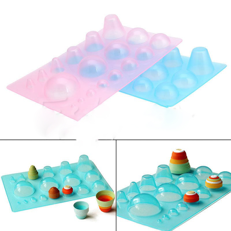 Art Quilling Craft - พลาสติกกระดาษ Quilling แม่พิมพ์ Half Ball Domes