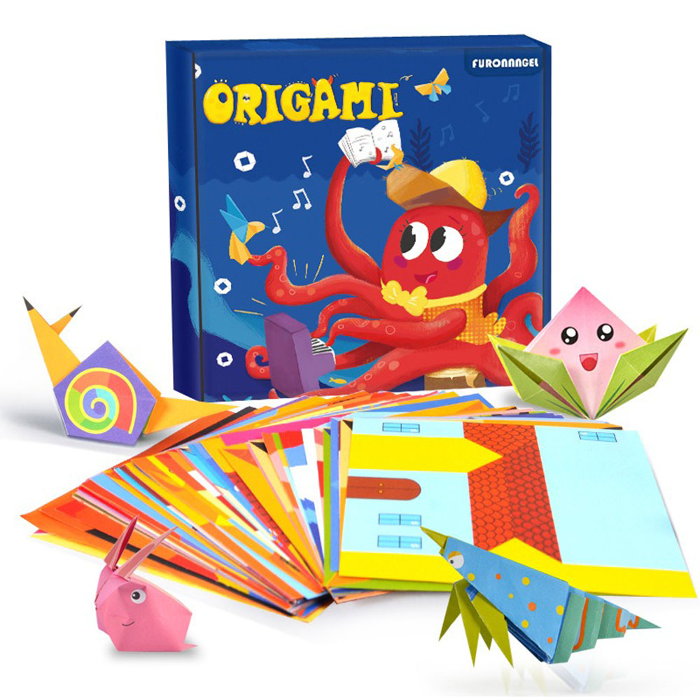Art Craft Book - ชุดอุปกรณ์พับกระดาษโอริกามิ 30/108 แผ่น พร้อมหนังสือแนะนำงานฝีมือ สำหรับงานศิลปะ DIY