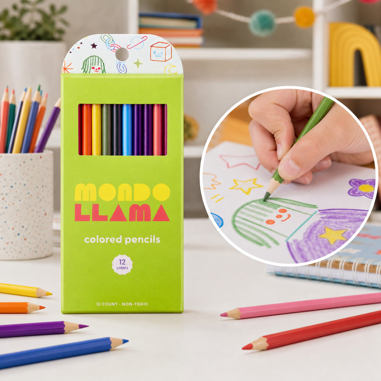 Art Craft Book - ชุดดินสอสี 120 แท่ง, ดินสอไม้สีสันสดใสสำหรับวาดภาพ, ระดับประถม, สมุดระบายสี,