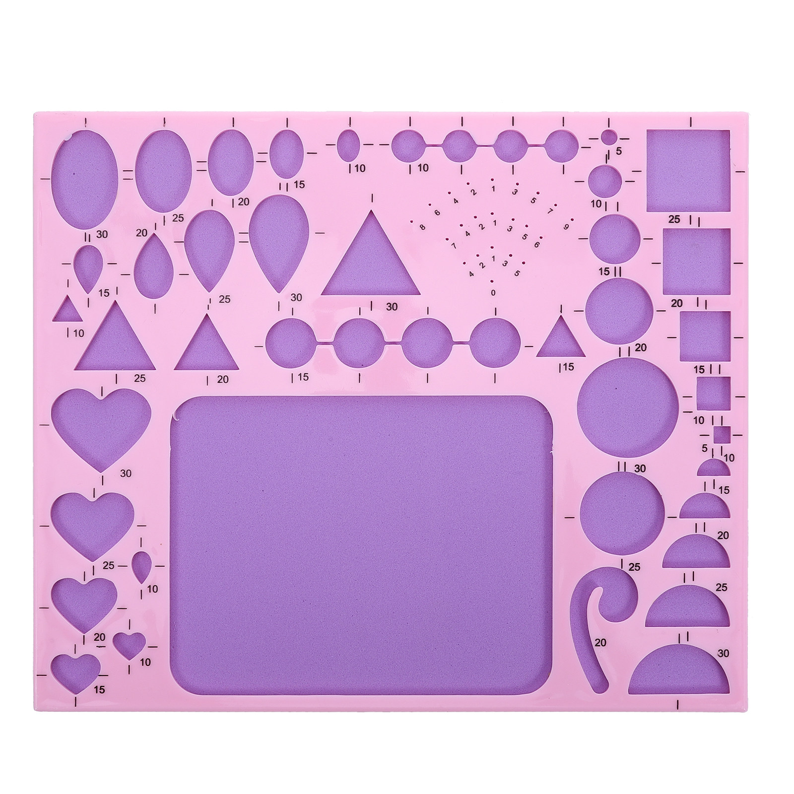 Art Quilling Craft - แผ่นแม่แบบงานควิลลิ่งกระดาษ รูปทรงหลากหลาย ขนาด 8x7 นิ้ว พร้อมคู่มือขนาดรูปทรงเรขาคณิต