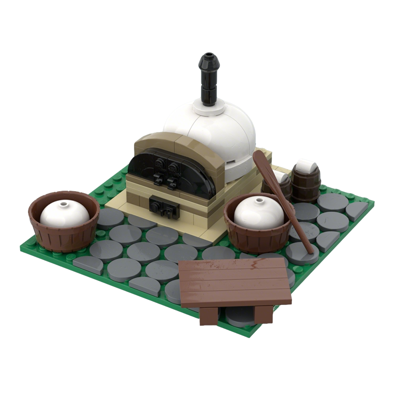 Art Craft Bakery - 115 ชิ้น ชุดสร้างสรรค์โมเดลร้านเบเกอรี่กลางแจ้ง MOC ของขวัญคริสต์มาส บล็อกตัวต่อสร้างสรรค์