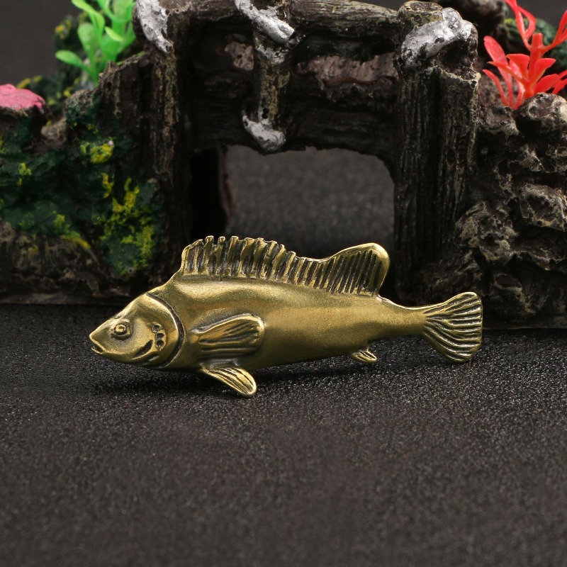 Art Craft New Year - ของตกแต่งรูปปลาทองเหลือง 1 ชิ้น ของประดับตกแต่งบ้าน ของขวัญสุดพิเศษ งานฝีมือ