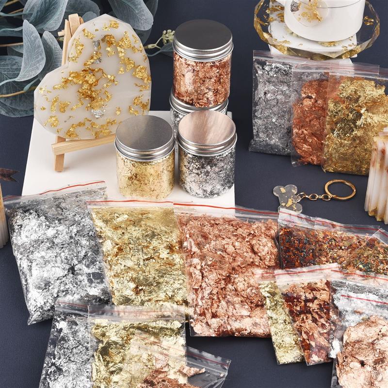 Art Craft Leaves - 1/2/3/5/10G Imitation Gold Sliver ฟอยล์ทองแดง Sequins