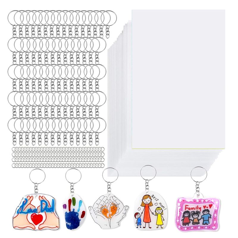 Art And Craft For Mother'S Day - แผ่นพลาสติกหดได้ LIKE WISH ชุด DIY สำหรับทำพวงกุญแจ