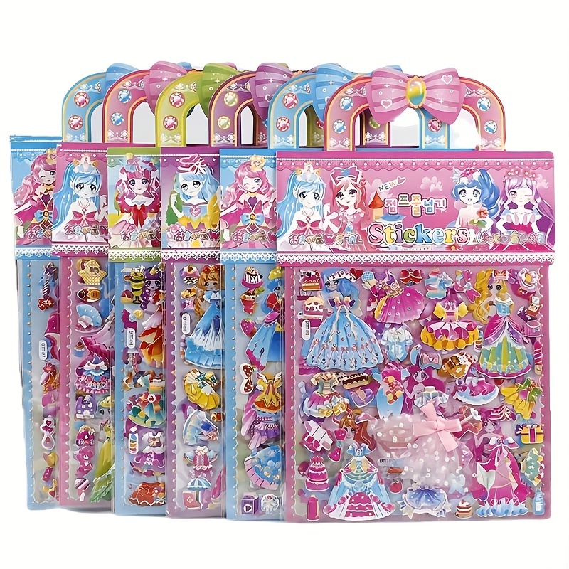 Art Craft Toddler - ชุดสติกเกอร์แฟชั่นทำจากโฟมสำหรับเด็กเล็กเด็กผู้หญิงเจ้าหญิง3D เล่นเกมงานฝีมือสำหรับเจ้าหญิงสำหรับเด็กวัยหัดเดิน