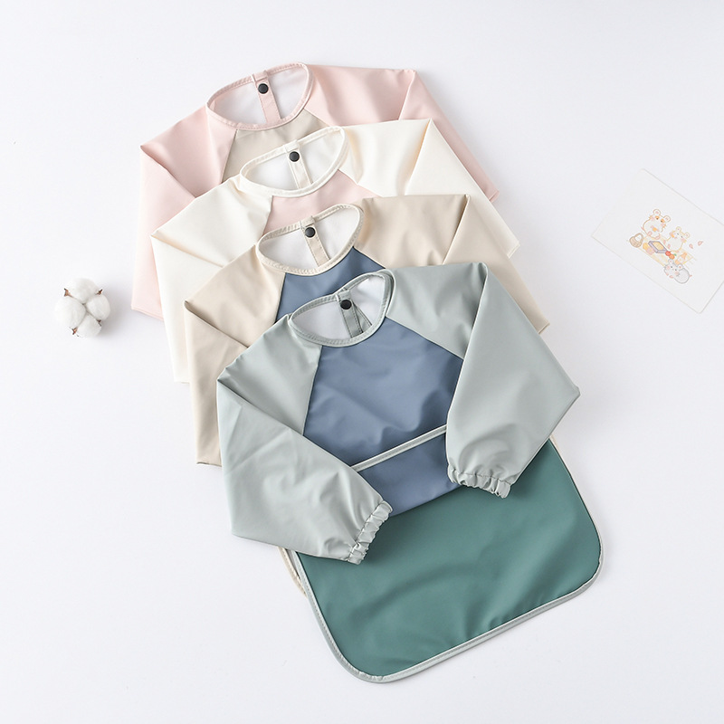 เด็กทารกแขนยาว PU Bibs เด็กศิล - Art Craft Toddler บทวิจารณ์และราคา