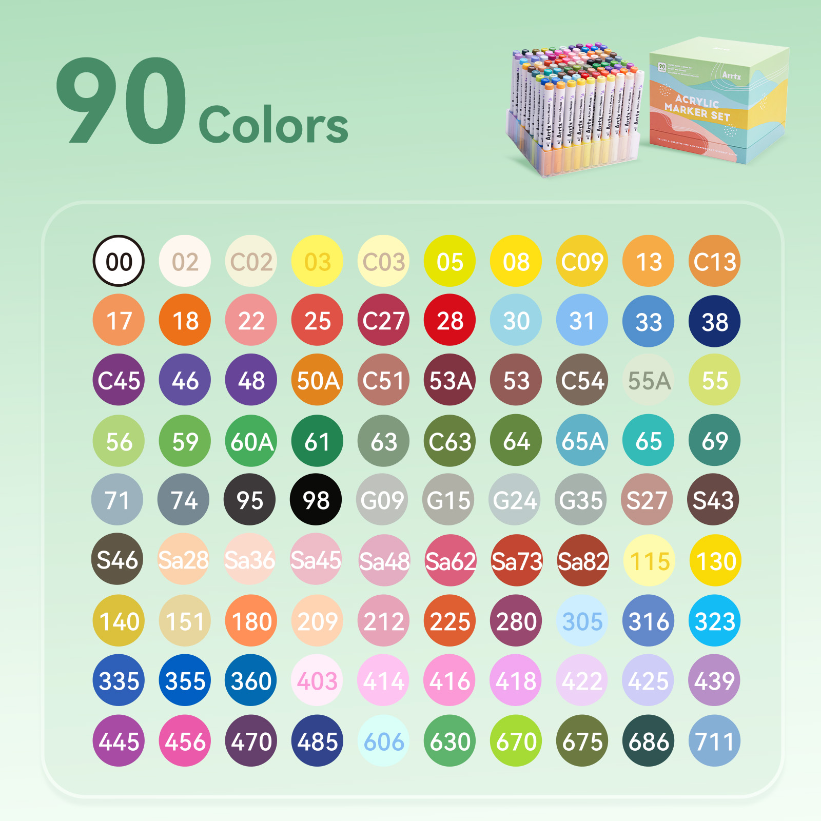 Arrtx 90 สีปากกาสีอะคริลิค,ปาก - Art Craft Book บทวิจารณ์และราคา