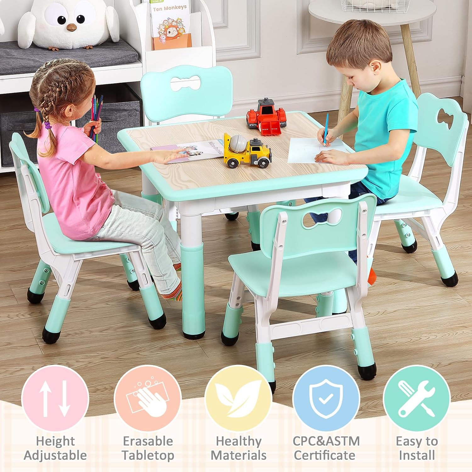 ชุดโต๊ะและเก้าอี้เด็ก TackView - Art Craft Toddler บทวิจารณ์และราคา