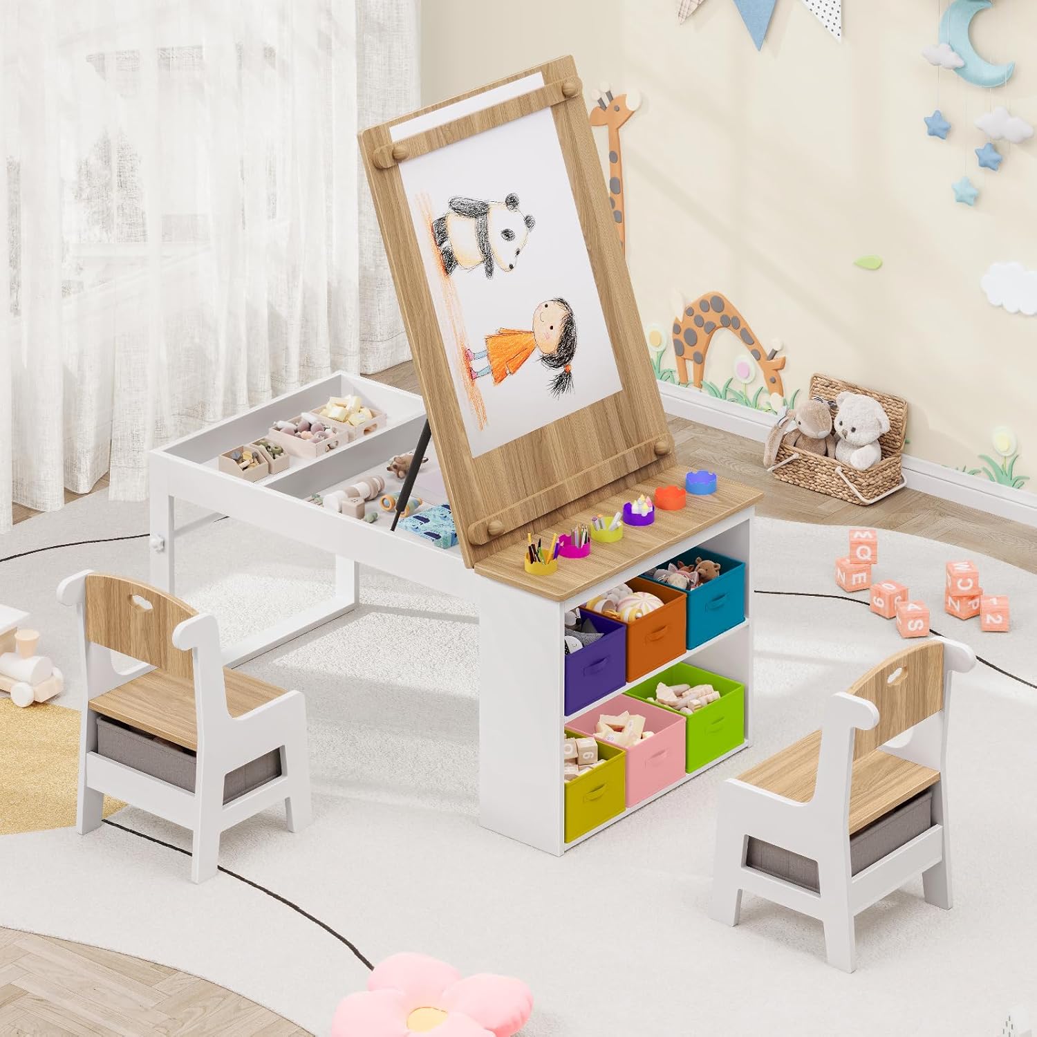 โต๊ะและเก้าอี้ศิลปะสำหรับเด็ก  - Art Craft Toddler บทวิจารณ์และราคา