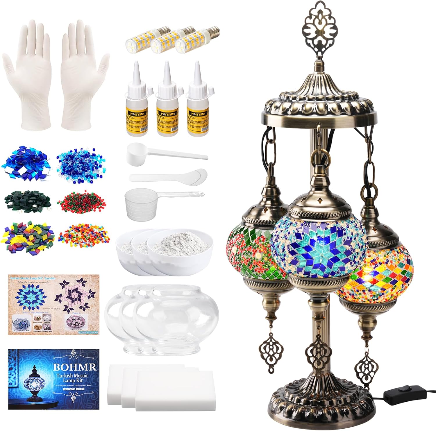 ชุดทำโคมไฟโมเสคแบบตุรกี 3 ทรงก - Art Craft Us บทวิจารณ์และราคา