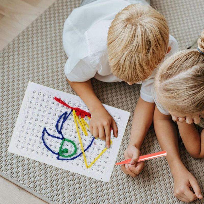 ด้ายสําหรับเด็กที่มีสีสันเด็กว - Art Craft Toddler บทวิจารณ์และราคา