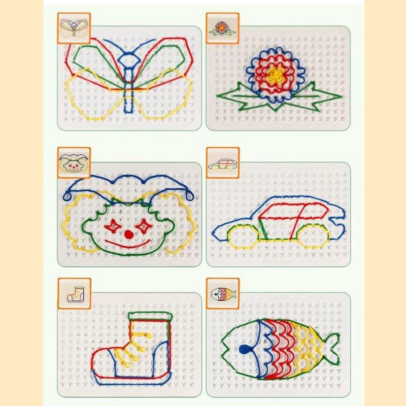 ด้ายสําหรับเด็กที่มีสีสันเด็กว - Art Craft Toddler บทวิจารณ์และราคา