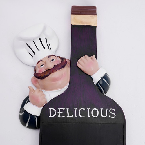 รูปปั้นเชฟและปลาพร้อมกระดานข้อ - Art Craft Bakery บทวิจารณ์และราคา