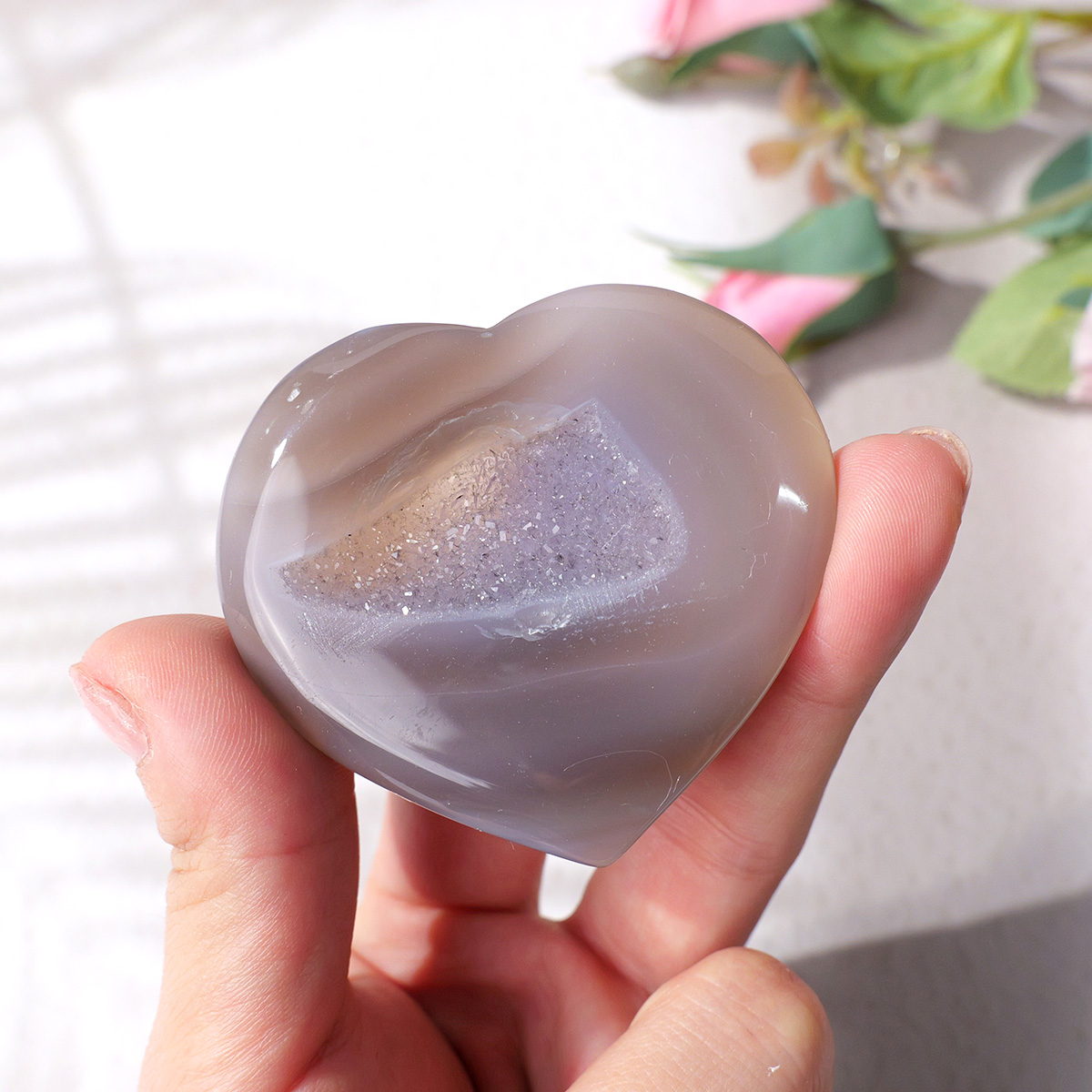 1PC อาเกตธรรมชาติ Love Heart S - Art And Craft For Mother'S Day บทวิจารณ์และราคา