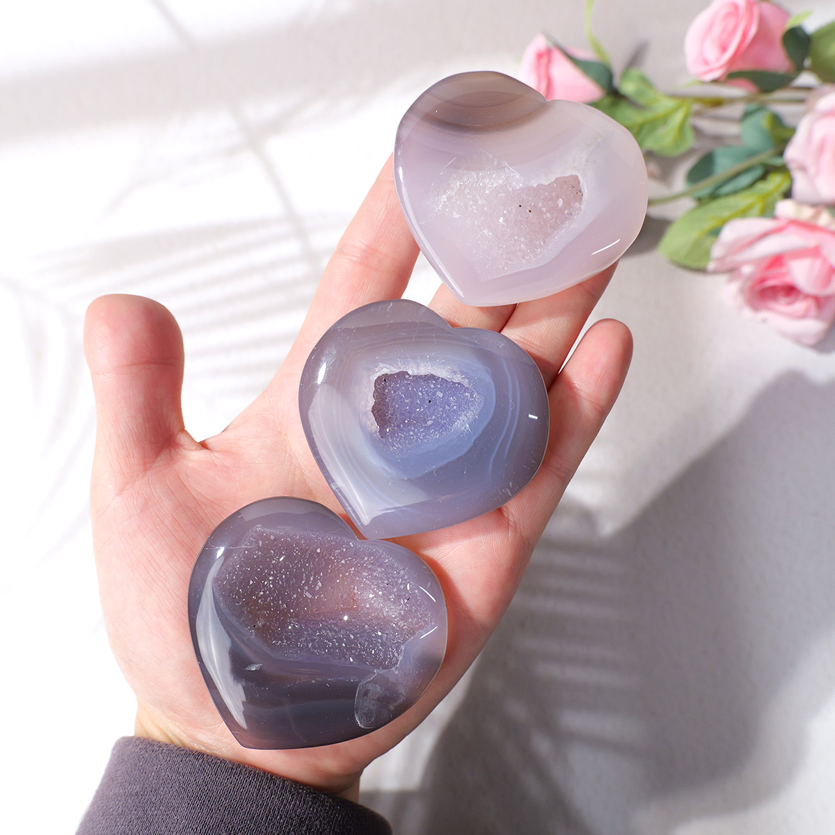 1PC อาเกตธรรมชาติ Love Heart S - Art And Craft For Mother'S Day บทวิจารณ์และราคา